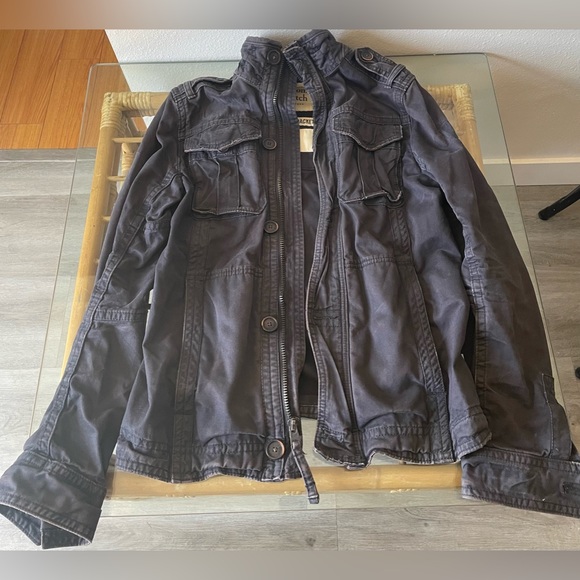 Charcoal Gray Abercrombie & Fitch jacket - Picture 1 of 3